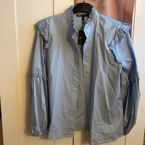 Maje Light Blue Button Down Shirt